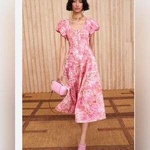 ULLA JOHNSON Malie Midi Dress Camellia Sz 8